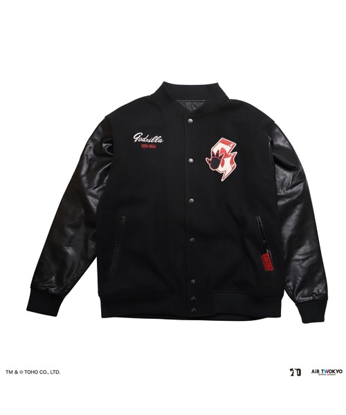 AIR TWOKYO(エアトゥーキョー)の「ゴジラ 70 周年記念 昭和シリーズスタジャン(スタジャン・メンズ・ブラック・MEDIUM/LARGE/X-LARGE)」の3枚目の写真