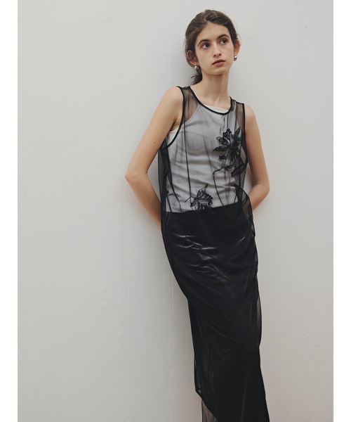 Katrin TOKYO(カトリーントーキョー)の「【Indian handiwork】bead embroidery sheer onepiece(ワンピース・レディース・キナリ/ブラック・FREE/XS)」の2枚目の写真