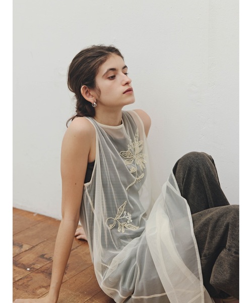 Katrin TOKYO(カトリーントーキョー)の「【Indian handiwork】bead embroidery sheer onepiece(ワンピース・レディース・キナリ/ブラック・FREE/XS)」の5枚目の写真