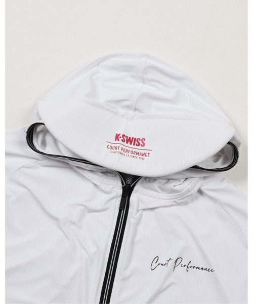 K-SWISS(ケースイス)の「【K-SWISS/ケースイス】接触冷感パーカー/UV対策ジップアップフードパーカー(パーカー・メンズ・ブラック/ホワイト/ネイビー・MEDIUM/LARGE/X-LARGE)」の13枚目の写真