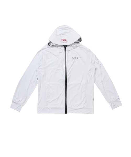 K-SWISS(ケースイス)の「【K-SWISS/ケースイス】接触冷感パーカー/UV対策ジップアップフードパーカー(パーカー・メンズ・ブラック/ホワイト/ネイビー・MEDIUM/LARGE/X-LARGE)」の16枚目の写真