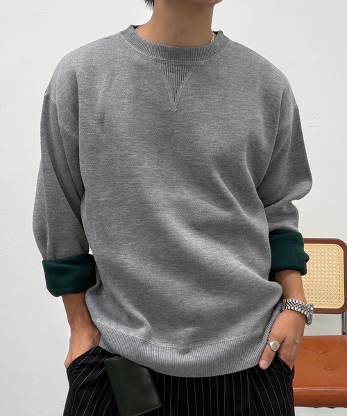 UNDERSTATEMENTs(アンダーステイトメント)の「【リバーシブルシリーズ】リバーシブルスウェットライククルーネックニット(ニット/セーター・メンズ・ブラウン/ライトグレー/ブラック・LARGE/MEDIUM)」の6枚目の写真