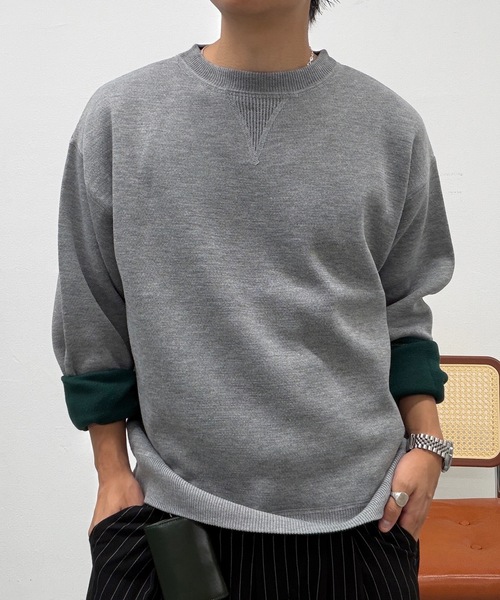 UNDERSTATEMENTs(アンダーステイトメント)の「【リバーシブルシリーズ】リバーシブルスウェットライククルーネックニット(ニット/セーター・メンズ・ブラウン/ライトグレー/ブラック・LARGE/MEDIUM)」の7枚目の写真
