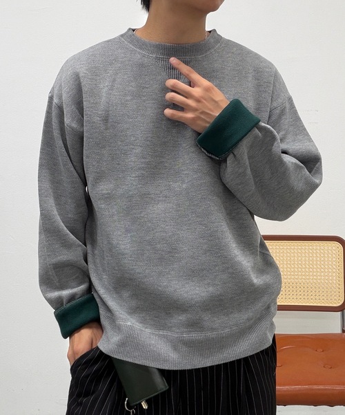 UNDERSTATEMENTs(アンダーステイトメント)の「【リバーシブルシリーズ】リバーシブルスウェットライククルーネックニット(ニット/セーター・メンズ・ブラウン/ライトグレー/ブラック・LARGE/MEDIUM)」の8枚目の写真