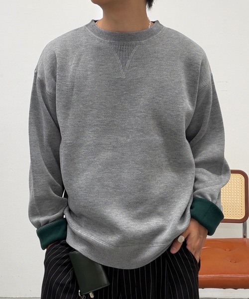 UNDERSTATEMENTs(アンダーステイトメント)の「【リバーシブルシリーズ】リバーシブルスウェットライククルーネックニット(ニット/セーター・メンズ・ブラウン/ライトグレー/ブラック・LARGE/MEDIUM)」の9枚目の写真
