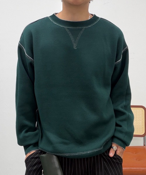 UNDERSTATEMENTs(アンダーステイトメント)の「【リバーシブルシリーズ】リバーシブルスウェットライククルーネックニット(ニット/セーター・メンズ・ブラウン/ライトグレー/ブラック・LARGE/MEDIUM)」の14枚目の写真