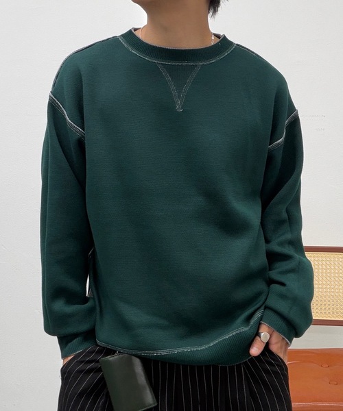 UNDERSTATEMENTs(アンダーステイトメント)の「【リバーシブルシリーズ】リバーシブルスウェットライククルーネックニット(ニット/セーター・メンズ・ブラウン/ライトグレー/ブラック・LARGE/MEDIUM)」の18枚目の写真