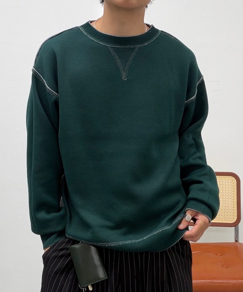 UNDERSTATEMENTs(アンダーステイトメント)の「【リバーシブルシリーズ】リバーシブルスウェットライククルーネックニット(ニット/セーター・メンズ・ブラウン/ライトグレー/ブラック・LARGE/MEDIUM)」の19枚目の写真