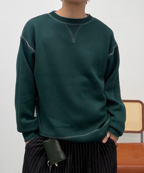 UNDERSTATEMENTs(アンダーステイトメント)の「【リバーシブルシリーズ】リバーシブルスウェットライククルーネックニット(ニット/セーター・メンズ・ブラウン/ライトグレー/ブラック・LARGE/MEDIUM)」の20枚目の写真