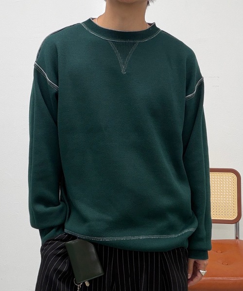 UNDERSTATEMENTs(アンダーステイトメント)の「【リバーシブルシリーズ】リバーシブルスウェットライククルーネックニット(ニット/セーター・メンズ・ブラウン/ライトグレー/ブラック・LARGE/MEDIUM)」の22枚目の写真
