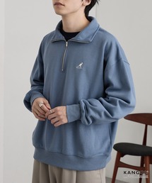 KANGOL/カンゴール 別注 ワンポイントロゴ刺繍 オーバーサイズ ハーフジップスウェット