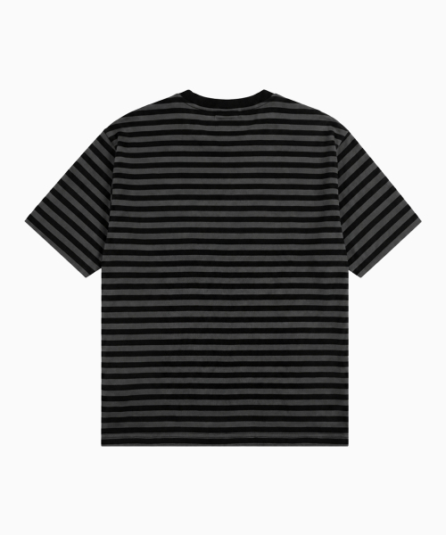 MOON FAIRY（ムーンフェアリー）の「INFO ストライプ半袖Tシャツ [ブラック]（Tシャツ/カットソー・レディース・その他・X-LARGE/SMALL/MEDIUM/LARGE）」の2枚目の写真