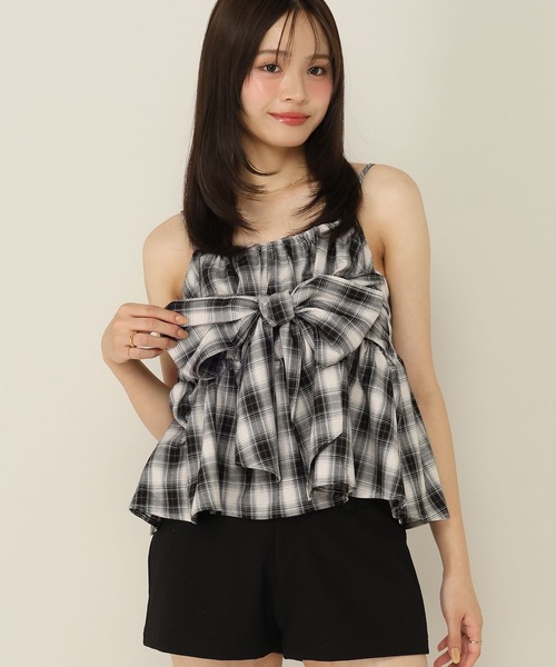 Heather(ヘザー)の「マルチWAYリボンブラウス 1066573(シャツ/ブラウス・レディース・ブラック系その他/ブラウン系その他/グレー・FREE)」の2枚目の写真
