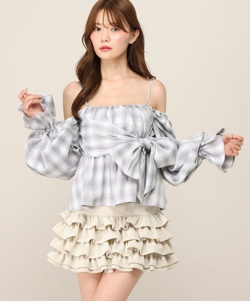 Heather(ヘザー)の「マルチWAYリボンブラウス 1066573(シャツ/ブラウス・レディース・ブラック系その他/ブラウン系その他/グレー/グレー系その他・FREE)」の4枚目の写真