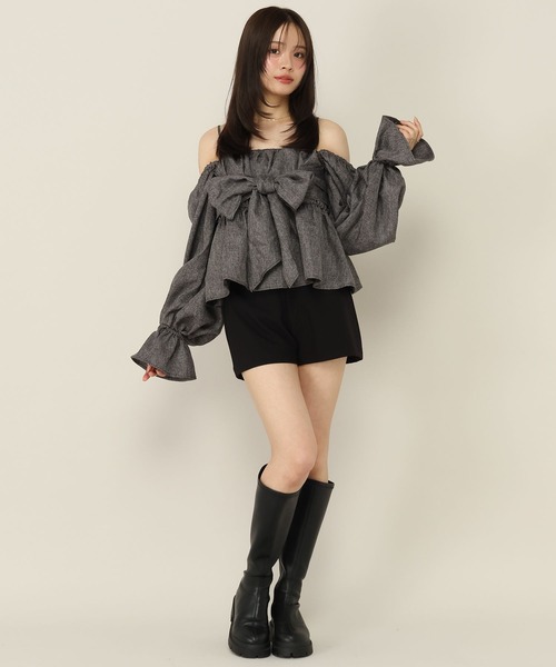 Heather(ヘザー)の「マルチWAYリボンブラウス 1066573(シャツ/ブラウス・レディース・ブラック系その他/ブラウン系その他/グレー・FREE)」の12枚目の写真
