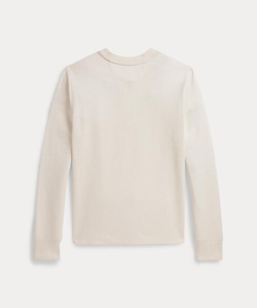 ワッフルニット ヘンリーネック シャツ（Tシャツ/カットソー）｜POLO