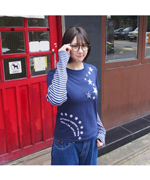 ムンラブスター レイヤード長袖Tシャツ(3カラー)