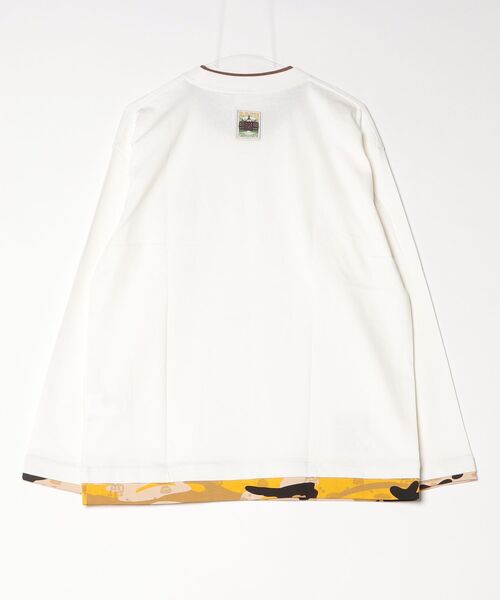 AAPE BY A BATHING APE（エーエイプバイアベイシングエイプ）の「AAPE MAIN LONG SLEEVE TEE（Tシャツ/カットソー・メンズ・ブラック/アイボリー・MEDIUM/LARGE/X-LARGE/SMALL）」の6枚目の写真