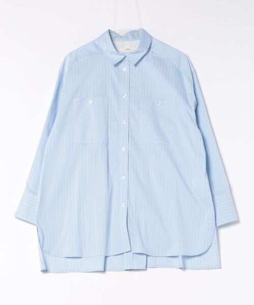 collex(コレックス)の「パッチポケット バックギャザーシャツ(シャツ/ブラウス・レディース・ライトブルー/イエロー系その他・フリー)」の1枚目の写真
