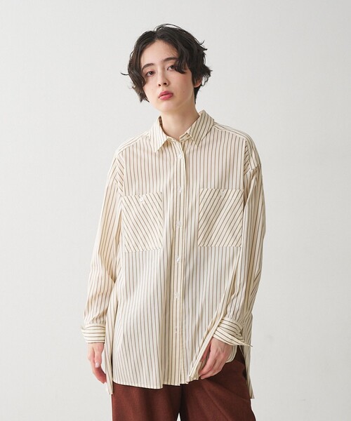 collex(コレックス)の「パッチポケット バックギャザーシャツ(シャツ/ブラウス・レディース・ライトブルー/イエロー系その他・フリー)」の12枚目の写真