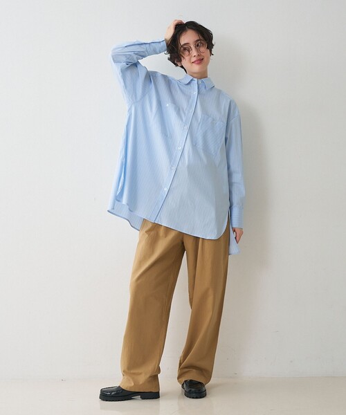 collex(コレックス)の「パッチポケット バックギャザーシャツ(シャツ/ブラウス・レディース・ライトブルー/イエロー系その他・フリー)」の21枚目の写真