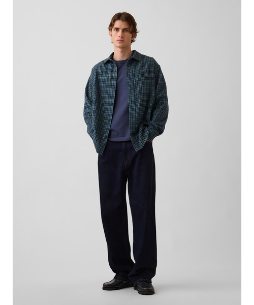 GAP(ギャップ)の「リラックスフィット フランネルシャツ(シャツ/ブラウス・メンズ・グリーン/ブルー/ワインレッド/ブラウン・L/M/XS/S)」の5枚目の写真