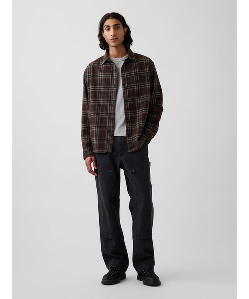 GAP(ギャップ)の「リラックスフィット フランネルシャツ(シャツ/ブラウス・メンズ・グリーン/ブルー/ワインレッド/ブラウン・L/M/XS/S)」の8枚目の写真