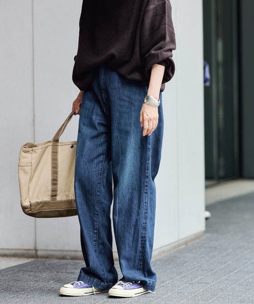 FRAMeWORK（フレームワーク）の「DENIM DELIGHT DAYS セルヴィッチデニムスラックス（デニムパンツ・レディース・ブルー系その他・28/30）」の12枚目の写真