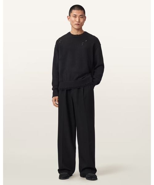 ALLSAINTS(オールセインツ)の「WOLF OVERSIZED WOOL BLEND JUMPER | WOLF オーバーサイズ ウール ブレンド ニット・セーター(ニット/セーター・メンズ・ブラック・XS/M)」の4枚目の写真