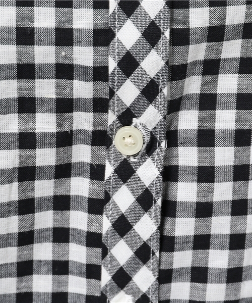 earth music&ecology（アースミュージックアンドエコロジー）の「【2016Summer】【シャキシャキシャツ!】 コットンリネンギンガム（シャツ/ブラウス・レディース・ブラック・MEDIUM/SMALL）」の8枚目の写真