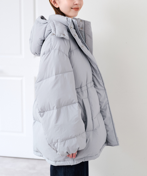 U by SPICK&SPAN(ユーバイスピックアンドスパン)の「タスランナイロン撥水ミドルダウン(ダウンジャケット/コート・レディース・アイボリー/ブルー/ブラック・38/36)」の9枚目の写真