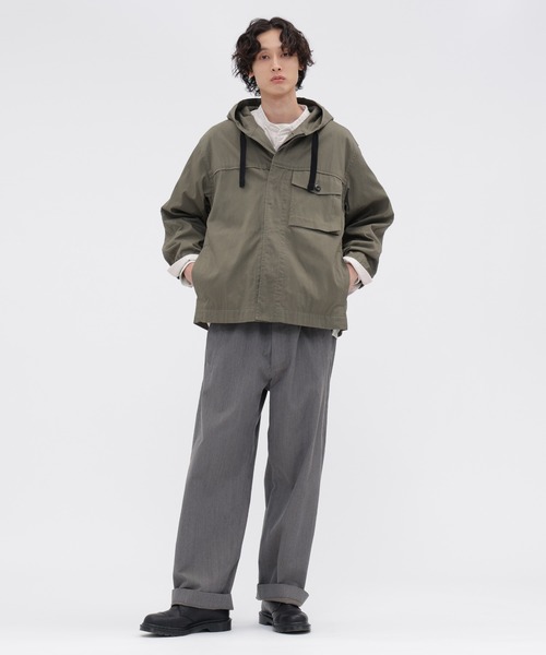 MHL.(エムエイチエル)の「WOOL COTTON TWILL(その他パンツ・メンズ・ネイビー/グレー・SMALL/MEDIUM/LARGE)」の1枚目の写真