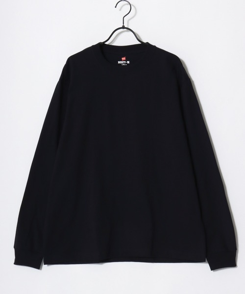 HANES（ヘインズ）の「Hanes/へインズ BEEFY/ビーフィー 無地 クルーネック 長袖Tシャツ/ロンT/1P パックT/レディース メンズ（Tシャツ/カットソー・メンズ・ブラック/マスタード/ネイビー/グレー/ホワイト/ダークグレー/グレイッシュベージュ・XL/S/M/L）」の21枚目の写真