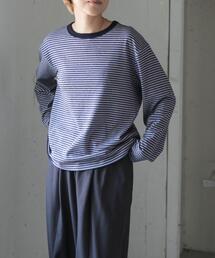 FORK&SPOON プレーティングボーダーロングスリーブTシャツ