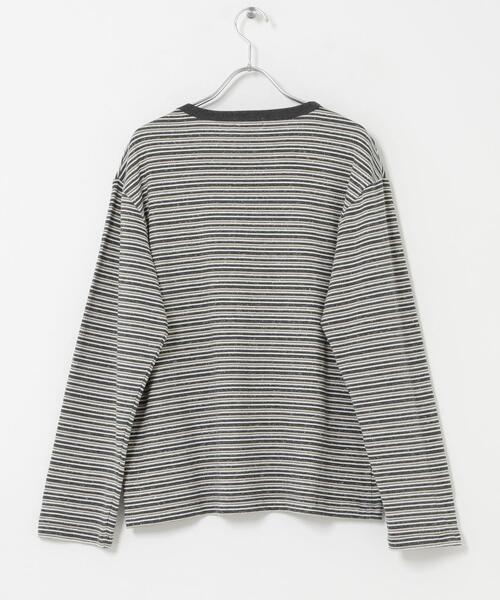 FORK&SPOON(フォークアンドスプーン)の「FORK&SPOON プレーティングボーダーロングスリーブTシャツ(Tシャツ/カットソー・レディース・パープル/チャコールグレー・1)」の13枚目の写真
