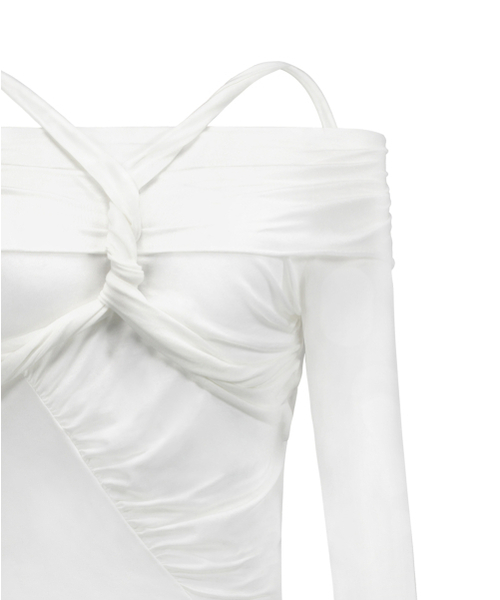 ROCKCAKE（ロックケーキ）の「Twisted Off Shoulder Top - Ivory（Tシャツ/カットソー・レディース・その他・SMALL）」の7枚目の写真