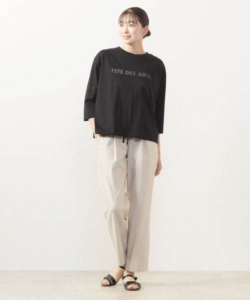 MELROSE claire（メルローズ クレール）の「【ツイルストレッチタックゆるテーパードパンツ】（その他パンツ・レディース・キャメル/ブラウン系その他/ライトグレー/ダークブラウン・1/3/4/2）」の5枚目の写真