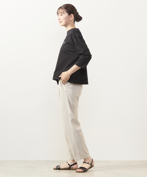 MELROSE claire（メルローズ クレール）の「【ツイルストレッチタックゆるテーパードパンツ】（その他パンツ・レディース・キャメル/ブラウン系その他/ライトグレー/ダークブラウン・1/3/4/2）」の8枚目の写真