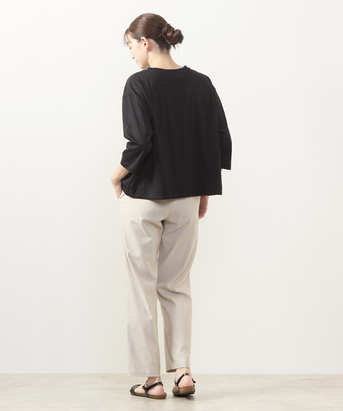 MELROSE claire（メルローズ クレール）の「【ツイルストレッチタックゆるテーパードパンツ】（その他パンツ・レディース・キャメル/ブラウン系その他/ライトグレー/ダークブラウン・1/3/4/2）」の9枚目の写真