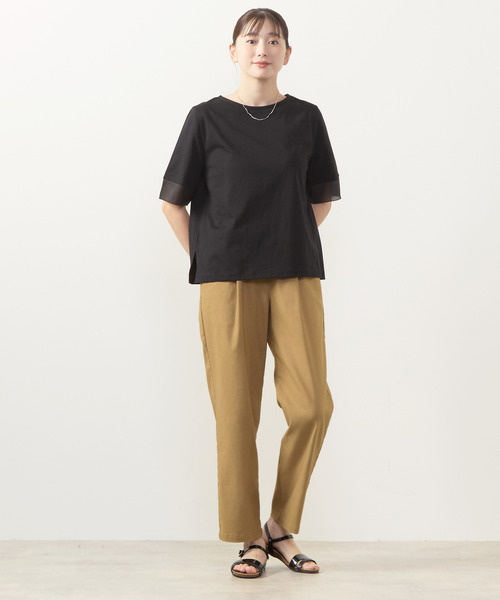 MELROSE claire（メルローズ クレール）の「【ツイルストレッチタックゆるテーパードパンツ】（その他パンツ・レディース・キャメル/ブラウン系その他/ライトグレー/ダークブラウン・1/3/4/2）」の21枚目の写真