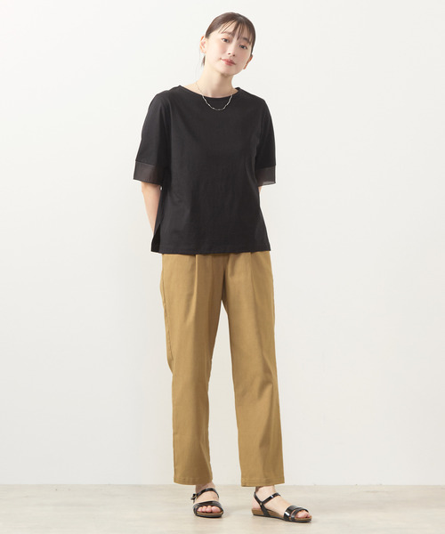 MELROSE claire（メルローズ クレール）の「【ツイルストレッチタックゆるテーパードパンツ】（その他パンツ・レディース・キャメル/ブラウン系その他/ライトグレー/ダークブラウン・1/3/4/2）」の22枚目の写真