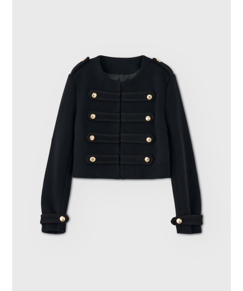 EIMY ISTOIRE(エイミーイストワール)の「NAPOLEON WOOL JACKET(ノーカラージャケット・レディース・ネイビー/ブラック/アイボリー・36/38)」の6枚目の写真