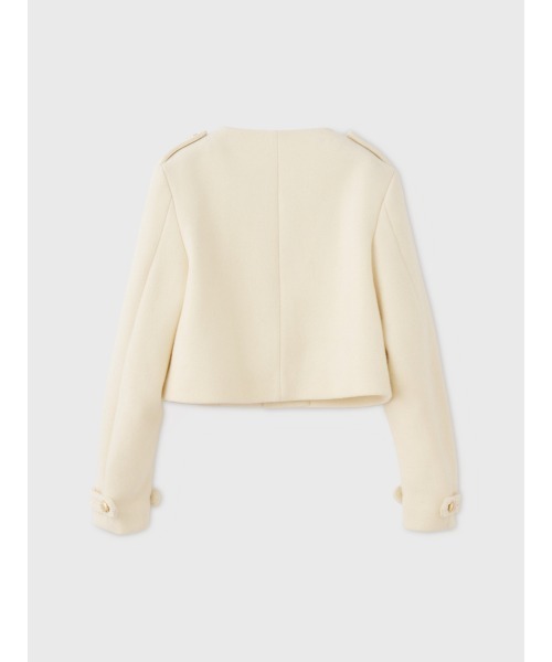 EIMY ISTOIRE(エイミーイストワール)の「NAPOLEON WOOL JACKET(ノーカラージャケット・レディース・ネイビー/ブラック/アイボリー・36/38)」の9枚目の写真