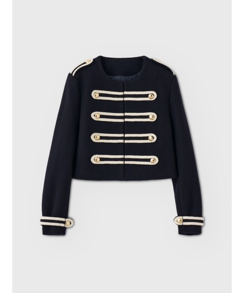 EIMY ISTOIRE(エイミーイストワール)の「NAPOLEON WOOL JACKET(ノーカラージャケット・レディース・ネイビー/ブラック/アイボリー・36/38)」の7枚目の写真