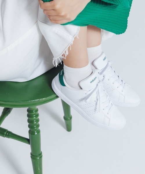 adidas（アディダス）の「【別注】アディダス adidas AP ALPHA SLEEK 限定コラボ（スニーカー・レディース・ホワイト×グリーン・23.0cm/23.5cm/24.5cm/24.0cm/25.0cm/25.5cm/26.0cm）」の13枚目の写真