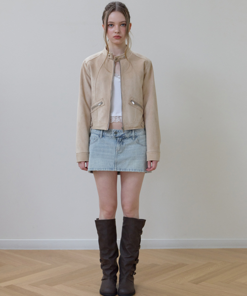 ROSEFRANTZ（ロゼフランツ）の「Suede Racer Jacket [Beige]（その他アウター・レディース・Beige・OS）」の2枚目の写真