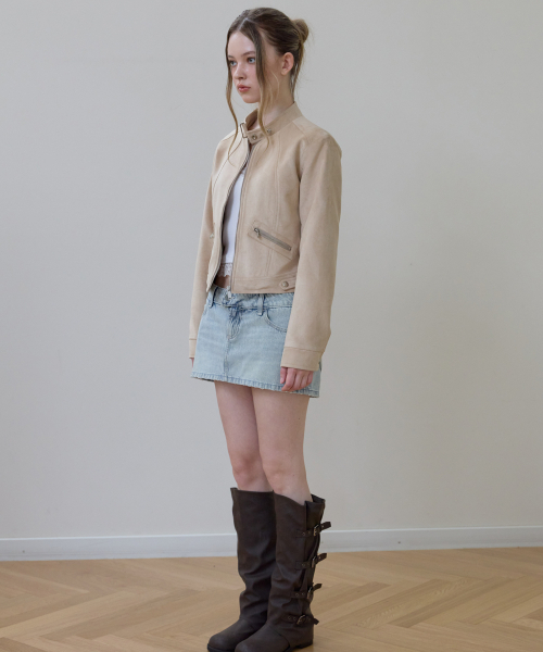 ROSEFRANTZ（ロゼフランツ）の「Suede Racer Jacket [Beige]（その他アウター・レディース・Beige・OS）」の3枚目の写真