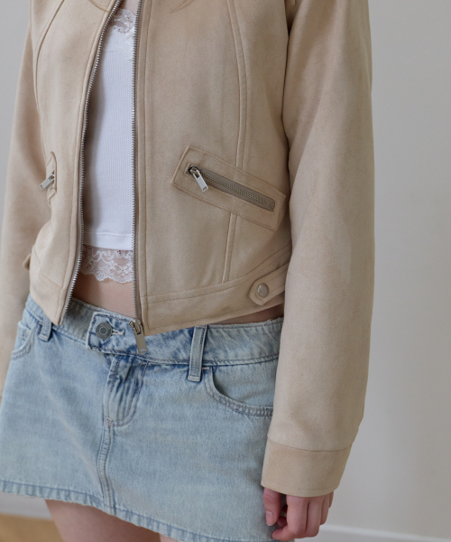 ROSEFRANTZ（ロゼフランツ）の「Suede Racer Jacket [Beige]（その他アウター・レディース・Beige・OS）」の4枚目の写真