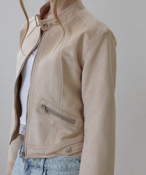ROSEFRANTZ（ロゼフランツ）の「Suede Racer Jacket [Beige]（その他アウター・レディース・Beige・OS）」の5枚目の写真