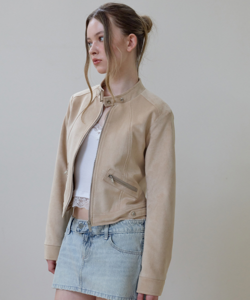 ROSEFRANTZ（ロゼフランツ）の「Suede Racer Jacket [Beige]（その他アウター・レディース・Beige・OS）」の6枚目の写真